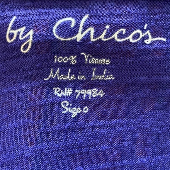 Woman Chicos sweater asymmetrical purple ish blue. Long sleeve size Small
C - Picture 7 of 8